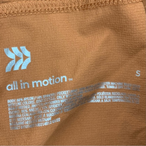 All In Motion Dark Orange Lightweight Athletic Stretch Woven Shorts Nwt Sz Small - Picture 10 of 15